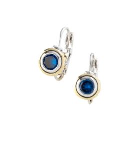 JOHN MEDEIROS Beijos Collection Round Bezel Set Sapphire Earrings