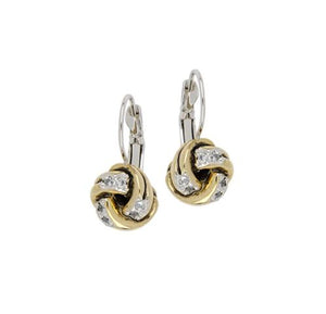 Infinity Knot Pave French Wire Earrings