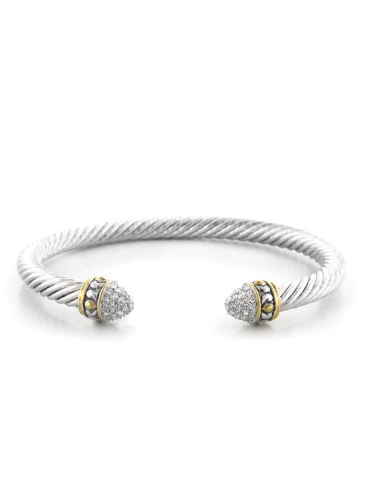 JOHN MEDEIROS Briolette Pavé Small Wire Cuff Bracelet