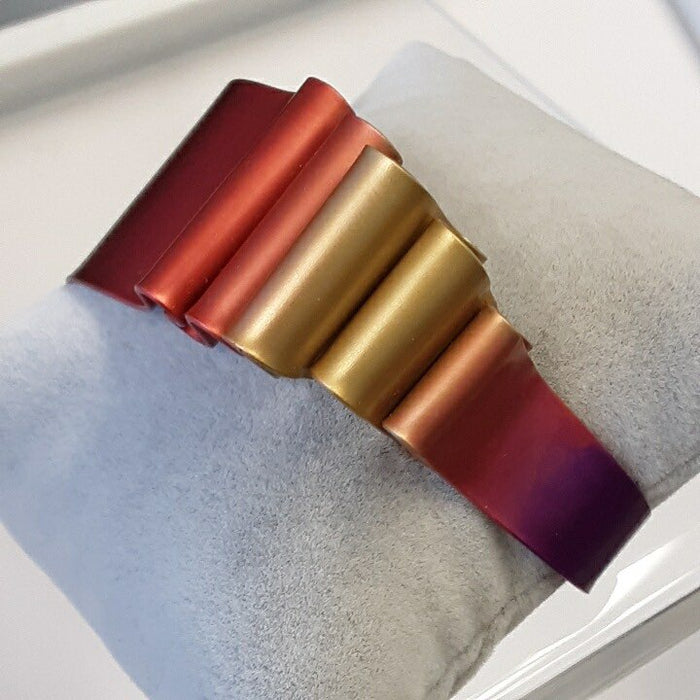Eclat Metallic Cuff Bracelet Magenta, Gold & Orange