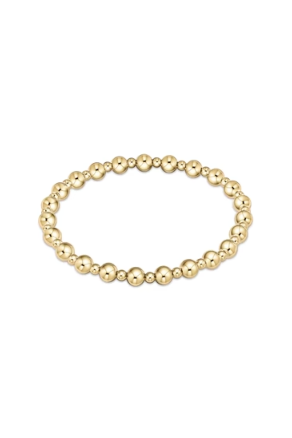 Enewton Classic Grateful Pattern 5mm Gold Bead Bracelet