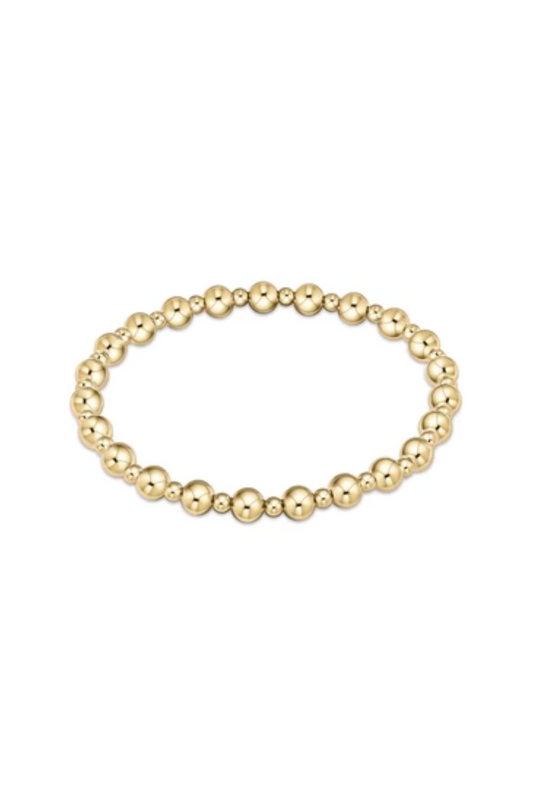 Enewton Classic Grateful Pattern 5mm Gold Bead Bracelet