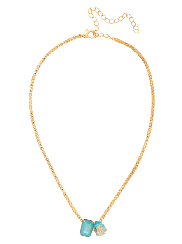 Sorrelli Coastal Dreams Emerald Pear Pendant Necklace