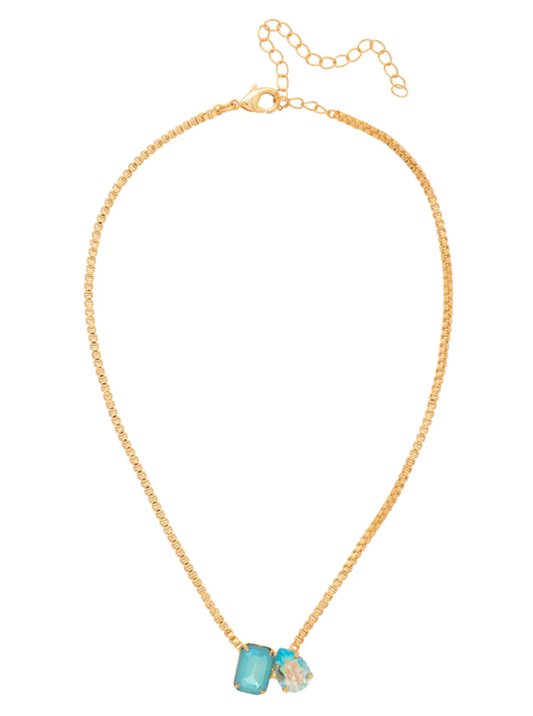 Sorrelli Coastal Dreams Emerald Pear Pendant Necklace