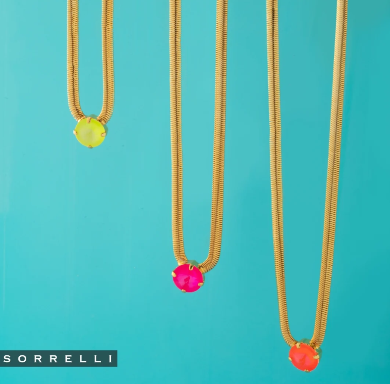 Sorrelli Electric Pink Rowan Pendant Necklace