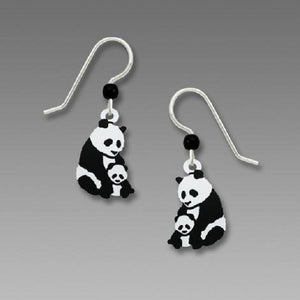 Sienna Sky Panda with Cub Earrings