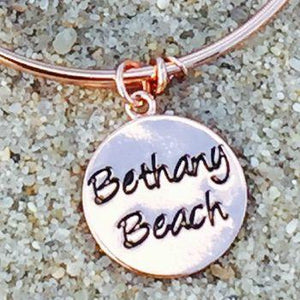 Bethany Beach Delaware Bangle, Rose Gold, Chrysalis