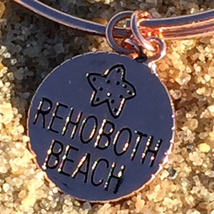 Rehoboth Delaware Beach Bangle, Rose Gold, Chrysalis