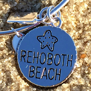Rehoboth Delaware Beach Bangle, Silver, Chrysalis