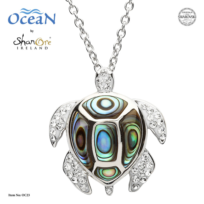 OCEAN ABALONE TURTLE NECKLACE