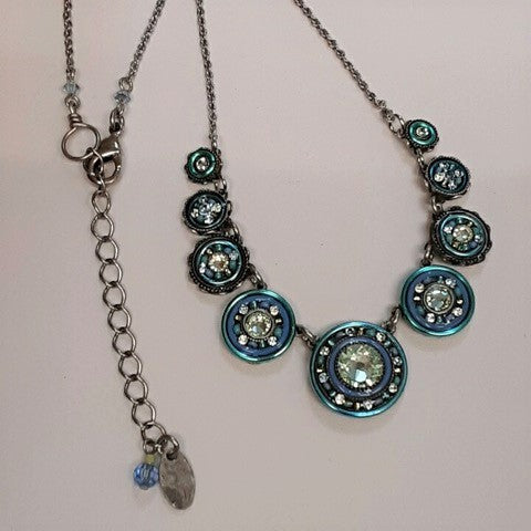 Firefly Turquoise Circle Mosaic Necklace