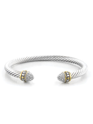Briolette Pavé Small Wire Cuff Bracelet