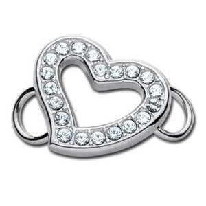 Le Stage Clasp, Open Heart With Crystals